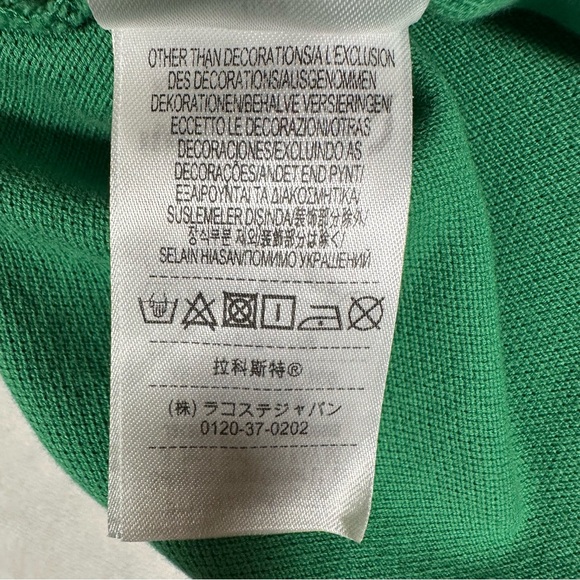 Awake NY Lacoste Men Casual T-Shirt Crew Neck Short Sleeve Embroidered Green XS - Picture 8 of 12